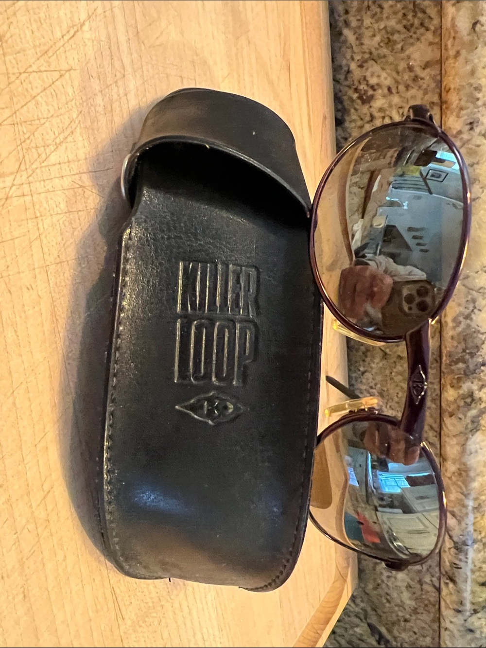 Women's Purple Sunglasses with Protective Case